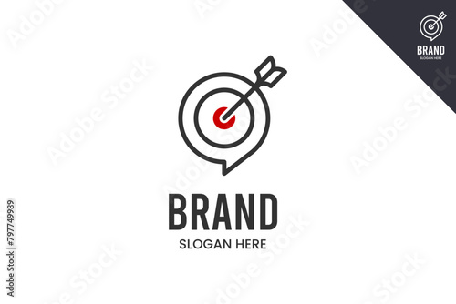 Target logo. Business, accounting, finance and bookkeeping logo identity template. Perfect logo for business related to finance, accounting and bookkeeping symbol business. Vector eps 10.