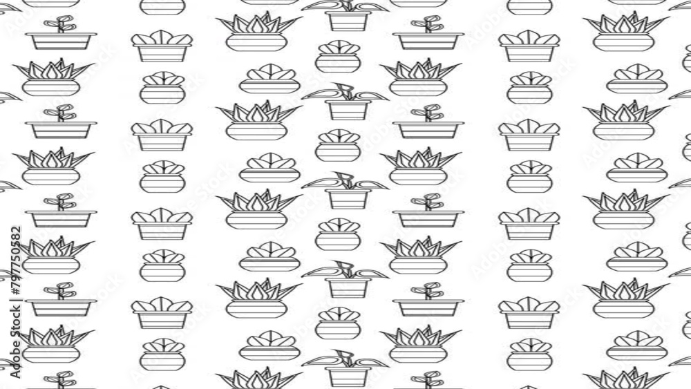 4k animated outline style plants in pots motion pattern on white background Fresh houseplants on pots illustrations Can be used for social media banner background. Suitable for vertical screens. 4k animated outline style plants in pots motion pattern on white background Fresh houseplants on pots illustrations Can be used for social media banner background. Suitable for vertical screens.