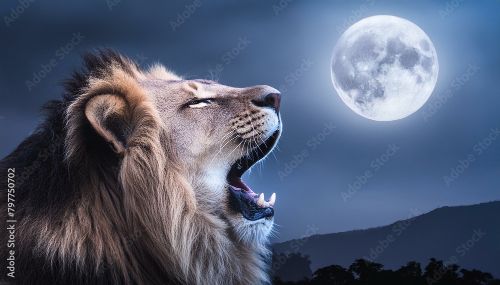 Φωτογραφία portrait of a lion lion, animal,  mane, wild, wildlife, zoo, king, nature moon