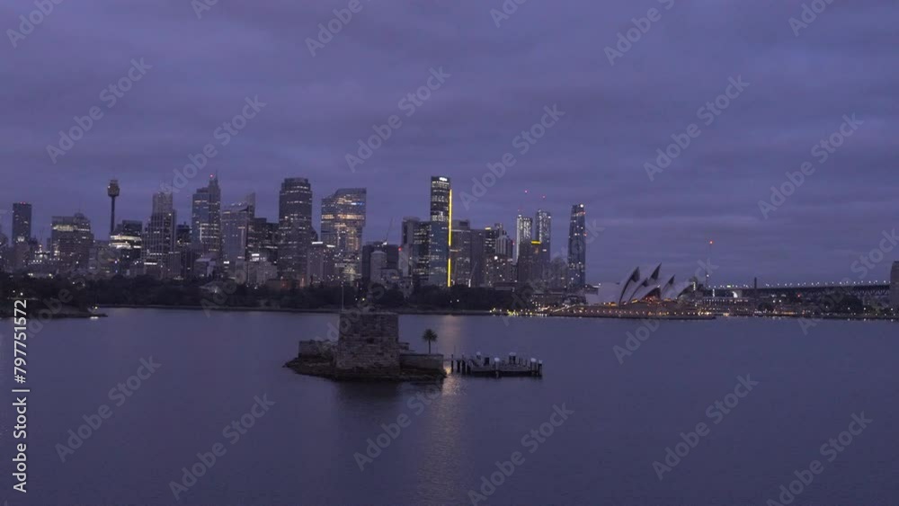 Sydney Australia. Fort Denison. Orbiting shoot, City in background. Sydney Australia. Fort Denison. Orbiting shoot, City in background.