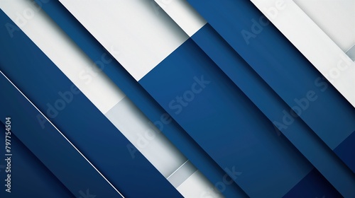 A deep blue and white background, the background is made from clean lines and minimalistic design for a banner on social media