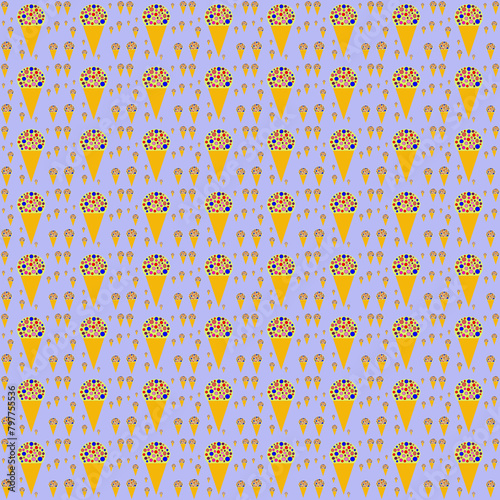 Seamless ice cream pattern 