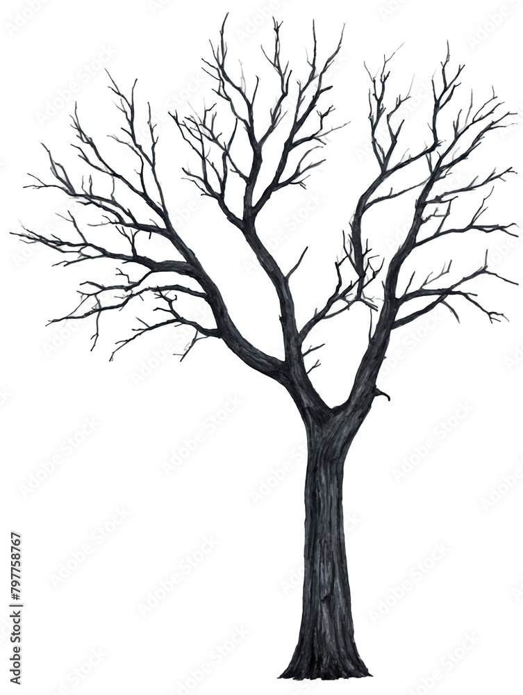 Gloomy dead tree
