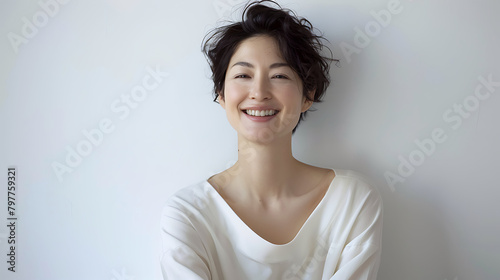 美しい中年女性　AI photo