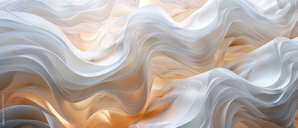 Abstract waves of paper strips, flowing and intersecting, illustrating the dynamic nature of change and movement.