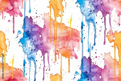 Wallpaper Mural Seamless pattern of watercolors Torontodigital.ca