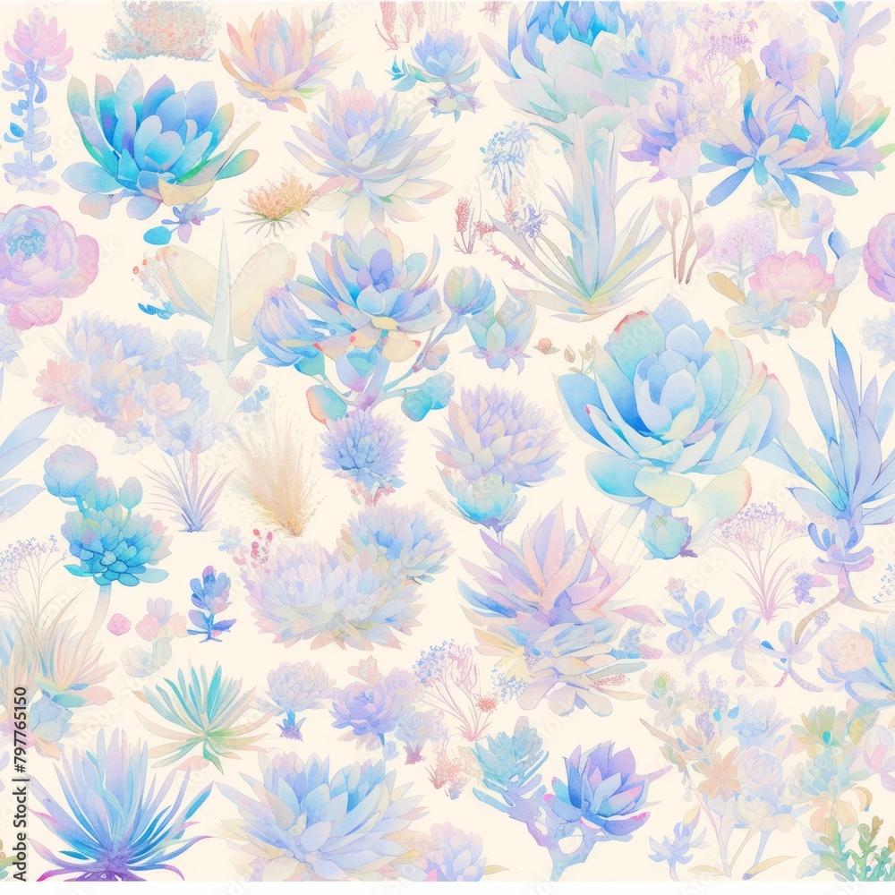 Springtime Blossoms: Seamless Floral Pattern for Fresh Design Inspirations Vintage Floral Elegance. Design for background, graphic design, print, poster, interior, packaging paper