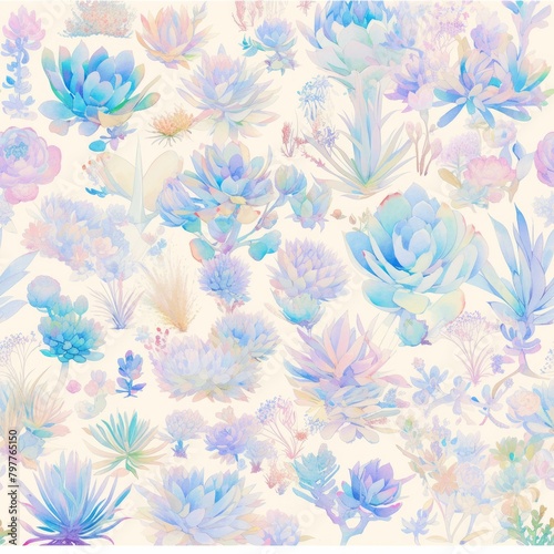 Springtime Blossoms: Seamless Floral Pattern for Fresh Design Inspirations Vintage Floral Elegance. Design for background, graphic design, print, poster, interior, packaging paper © Flow_control