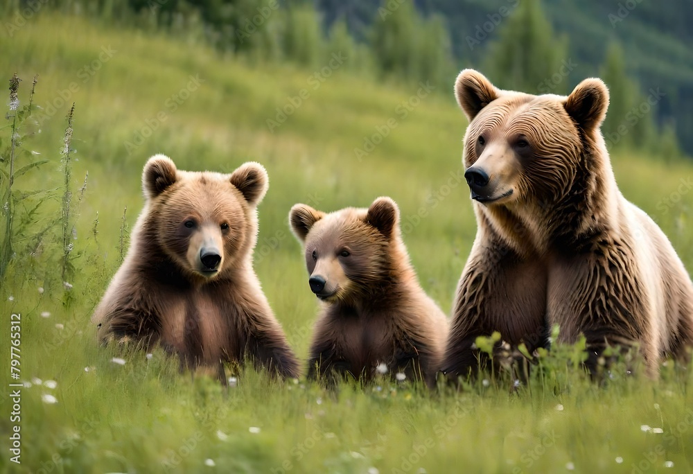 Obraz premium brown bear cub