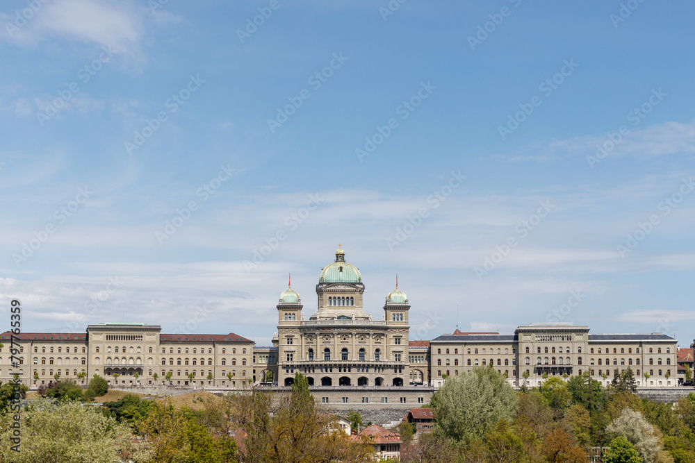 Federal Parliament Building in Bern, Switzerland.