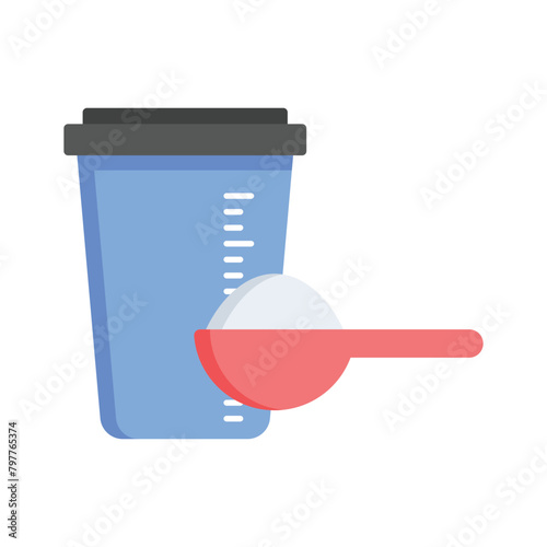 Download this premium icon of protein powder, energy booster, protein supplements