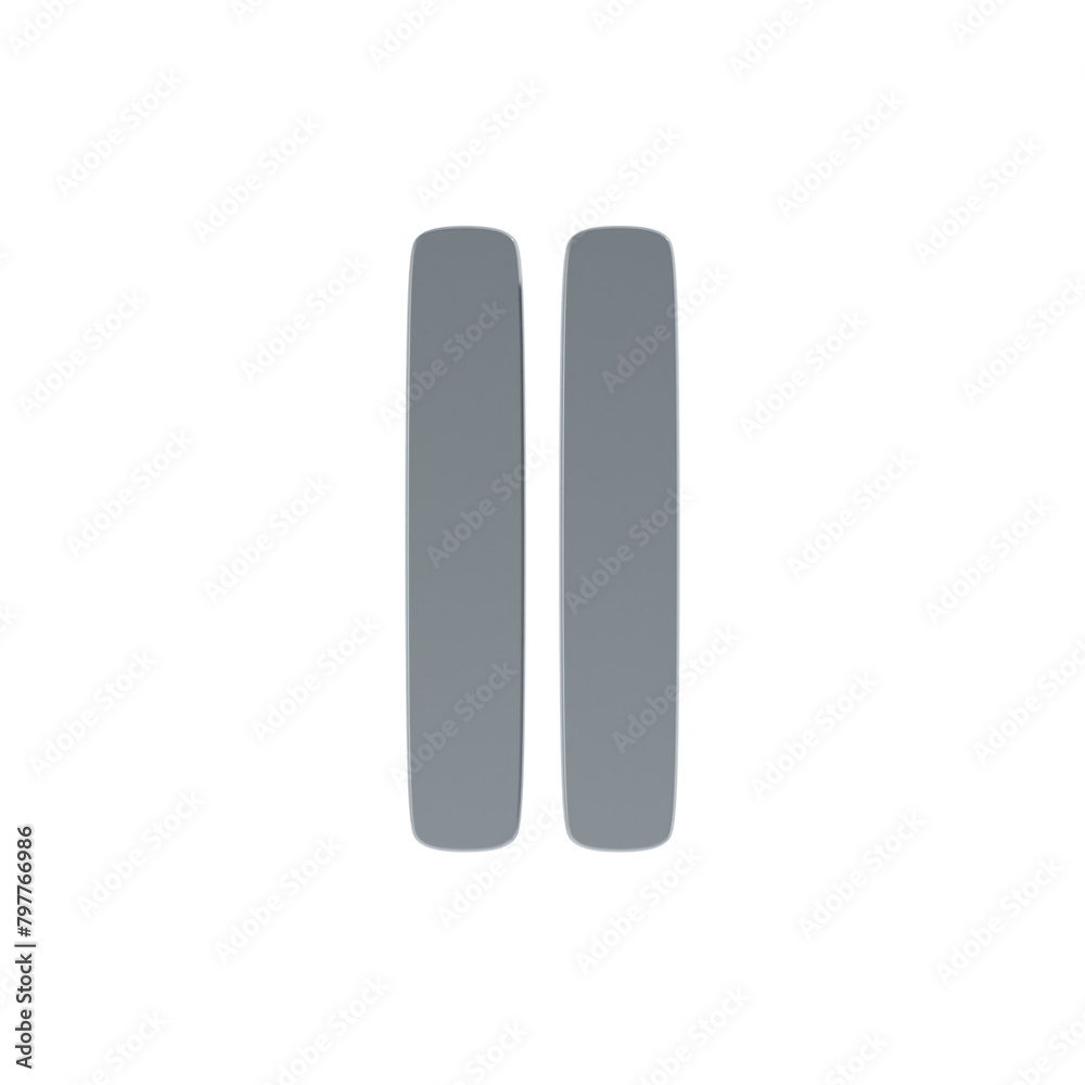 pause 3d icon and illustration pause 3d icon and illustration