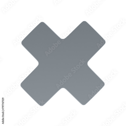 cross 3d icon and illustration