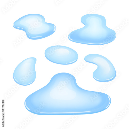 water puddle design isolated on white background. Vector illustration EPS 10.