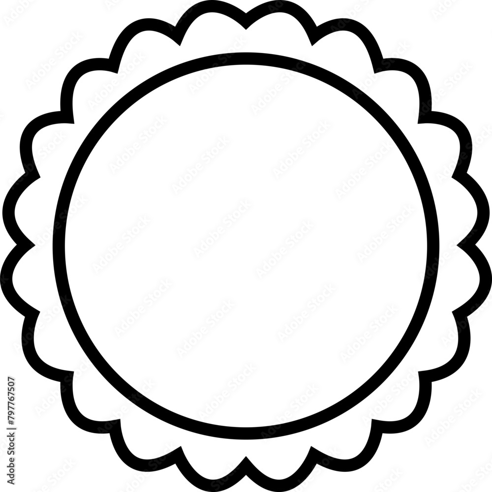circle frames isolated on transparent background. doodle frame system, circle monogram sign. flat style. borders, frames, logos. and silhouette design, vector icons, Element design,