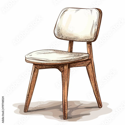 Vintage engraving of a chair. Digitally restored image from a mid-19th century Encyclopaedia.
