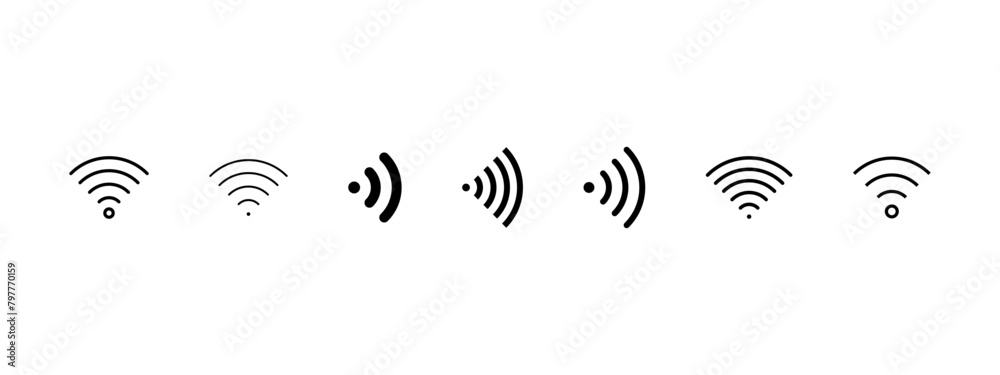 Wi-Fi Icon Vector. Wireless and wifi icon symbols and sign. Wi-Fi Icon Vector. Wireless and wifi icon symbols and sign.