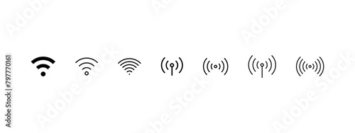 Wi-Fi Icon Vector. Wireless and wifi icon symbols and sign.