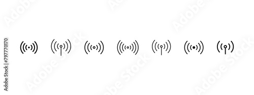 Wi-Fi Icon Vector. Wireless and wifi icon symbols and sign.