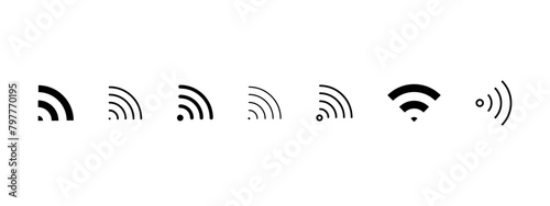 Wi-Fi Icon Vector. Wireless and wifi icon symbols and sign.