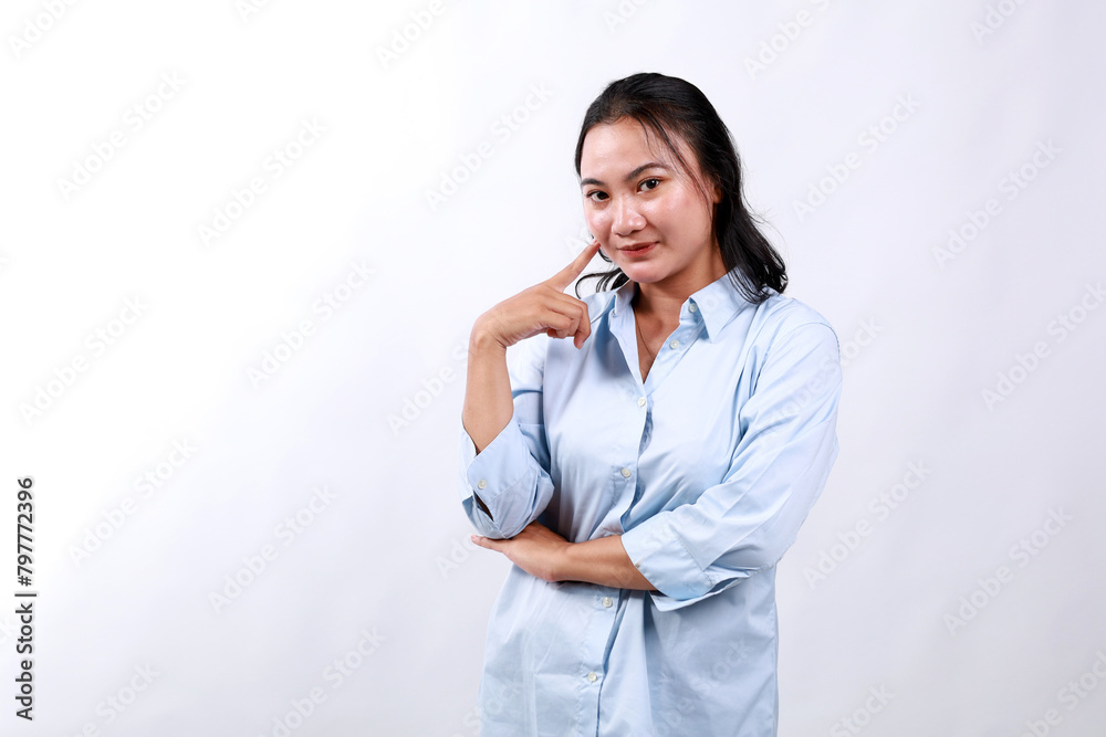 Young asian woman, professional entrepreneur standing in office clothing, smiling and looking confident, white background Young asian woman, professional entrepreneur standing in office clothing, smiling and looking confident, white background