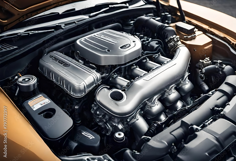 Obraz premium the engine of a car