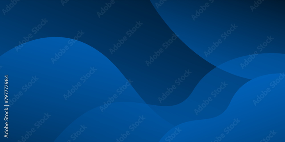 Abstract gradient background with Blue wave and black shadow color. Vector illustration