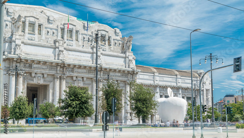 Milano Centrale timelapse in Piazza Duca d'Aosta is the main railway station of the city of Milan in Italy.