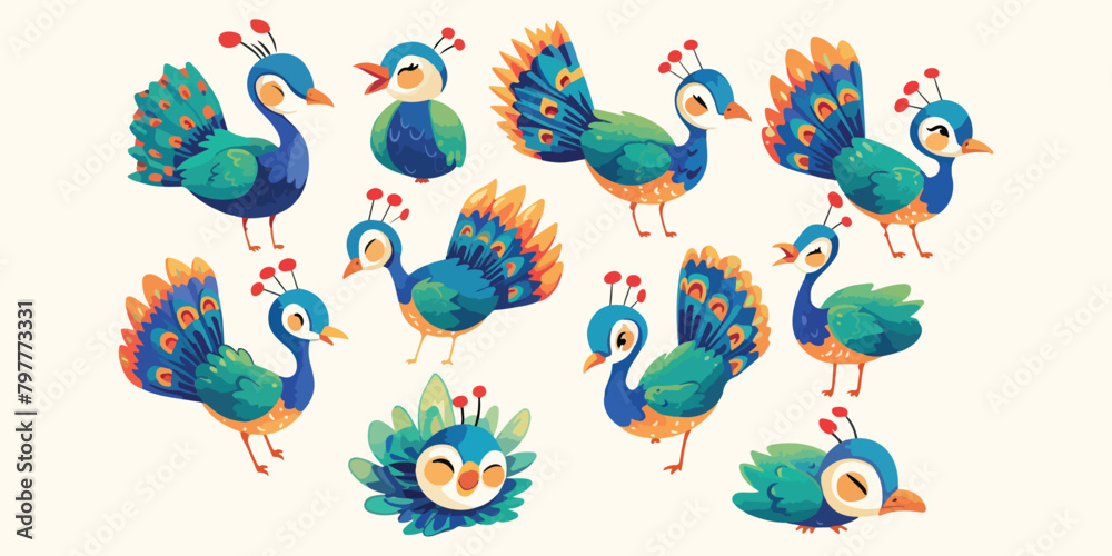 peacock clipart vector for graphic resources