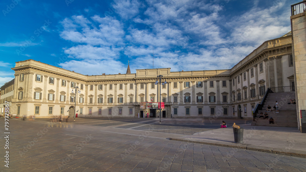 The Royal Palace of Milan timelapse hyperlapse. Milan, Italy