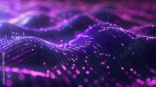 Abstract technology glowing wave background,Blue and Pink Background With Lines and Dots,Technological background. A wave of musical particles intertwined with dots and lines. Internet explorer 
