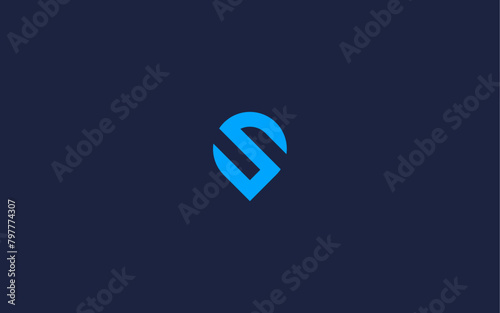 letter s with location logo icon design vector design template inspiration