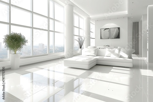 Modern living room studio  Minimalist Interior Design Style