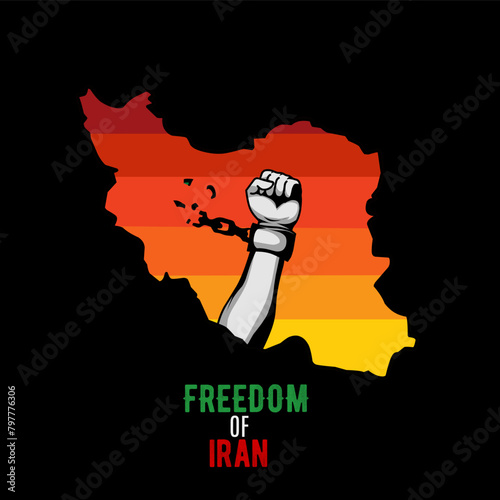 vector of freedom of iran perfect for print, apparel, etc