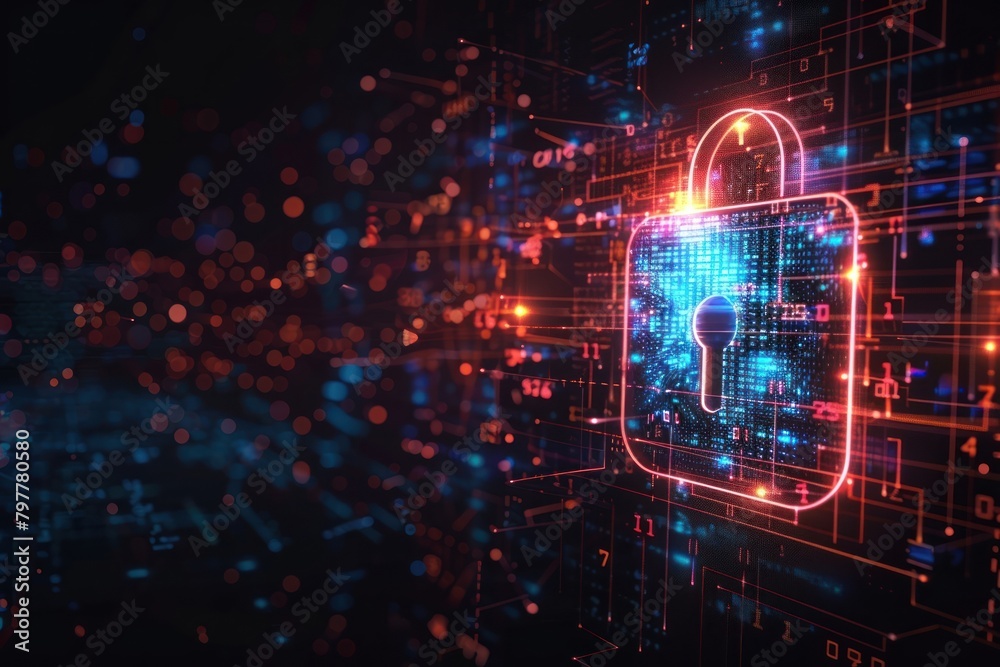 Abstract Particle Technology Background security person human. Abstract Particle Technology Background security person human.