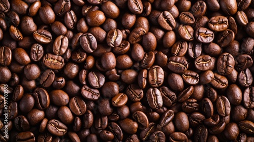 Roasted coffee beans background  generated with AI