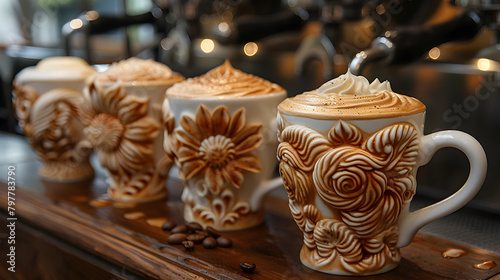 Every cup tells a story. The barista's hands dance across the surface of the latte, creating delicate swirls and intricate patterns. transforming it from a simple beverage into a work of art.
