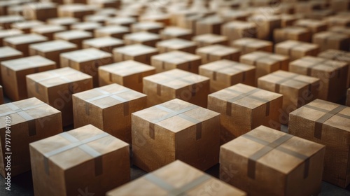 A stack of cardboard boxes on a table