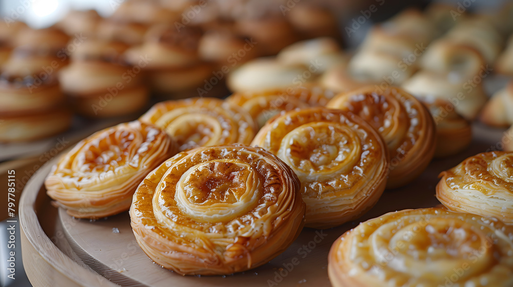 Elegant Delicacy: Capturing the Delicate Charm of Palmiers, Elegant Ambiance, Delicate Charm, Cinematic, Food Photography