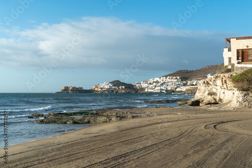 Small town with beach in Almeria Spain photo