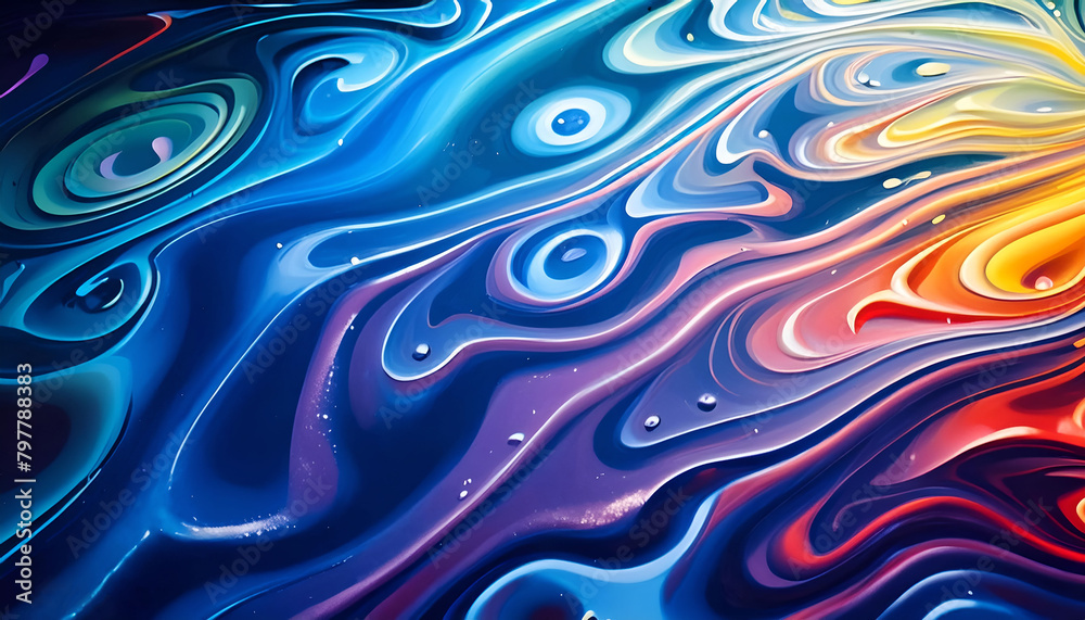 Vibrant Fluid Holographic Texture Background. Dynamic holographic texture with a glossy finish, blending electric blue, neon pink, and bright purple in a liquid-like pattern Vibrant Fluid Holographic Texture Background. Dynamic holographic texture with a glossy finish, blending electric blue, neon pink, and bright purple in a liquid-like pattern