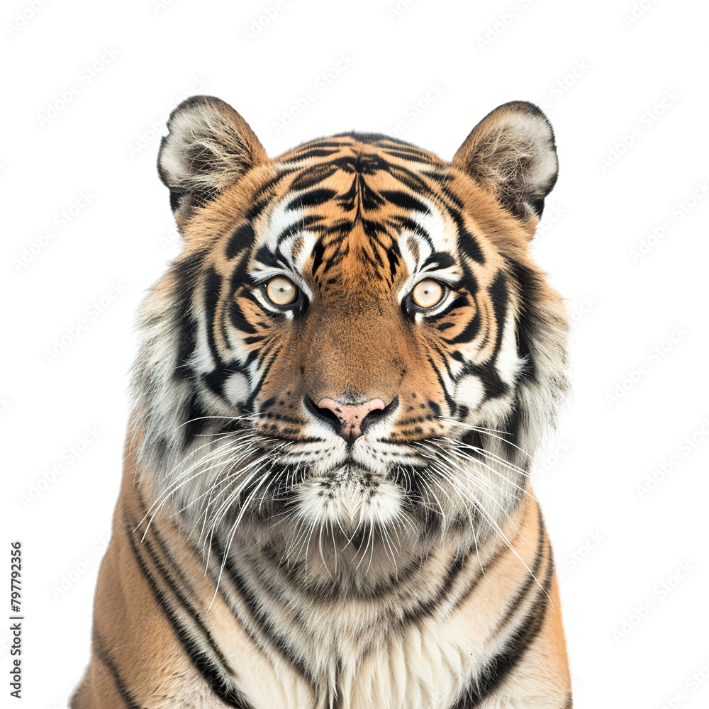 Obraz premium white bengal tiger isolated on white