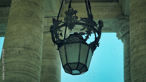 street lamp in the city near Vatican