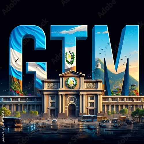 A bold word 'gtm' with the flag of guatemala