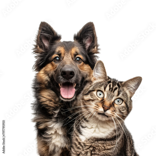 german shepherd dog and cat
