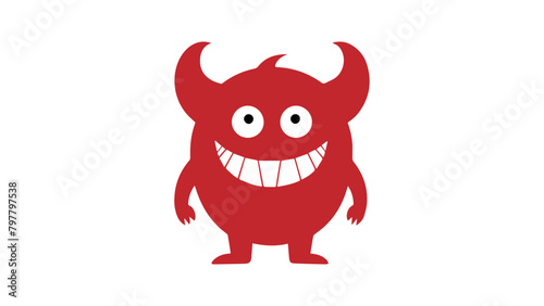 red devil cartoon vector illustration