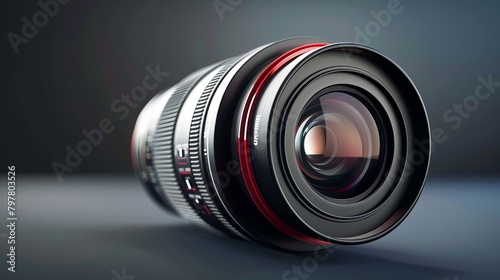 A powerful camera lens used by professionals for taking high-quality photos.