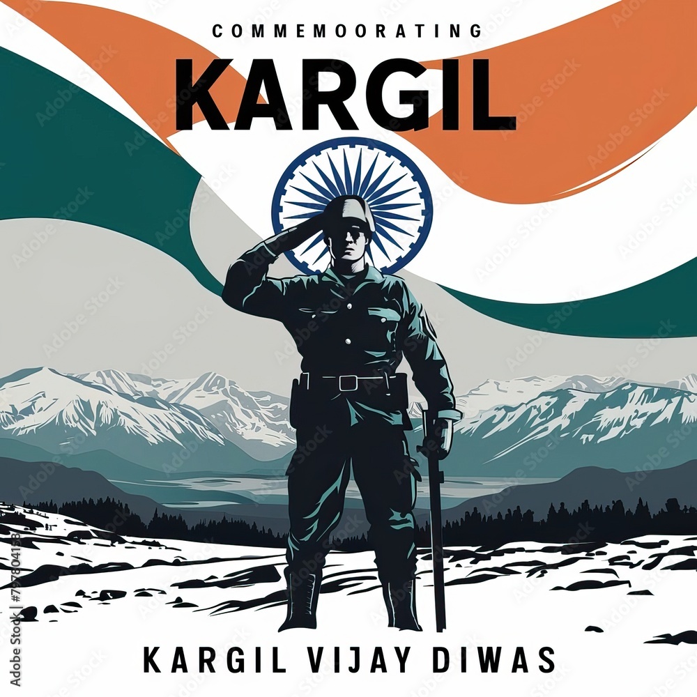 Kargil Vijay Diwas Kargil Vijay Diwas Poster Commemoration Day 26th July Kargil Vijay Happy