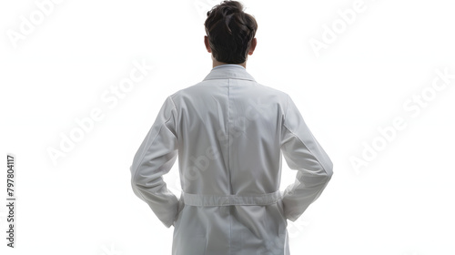 Wallpaper Mural doctor back view isolated on white background  Torontodigital.ca