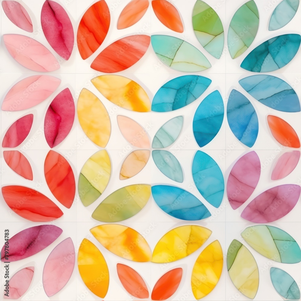 Rainbow flower tile pattern recreation outdoors blossom Rainbow flower tile pattern recreation outdoors blossom